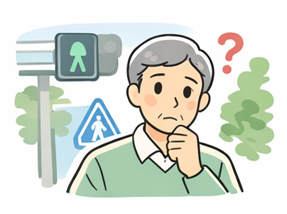 アイフレイルの具体例4:信号や道路標識を見落としそうになる